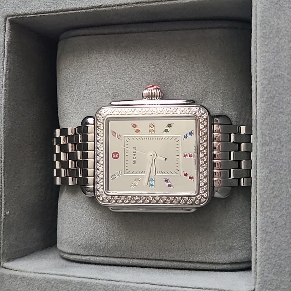 Michele Deco Diamond Carousel Watch